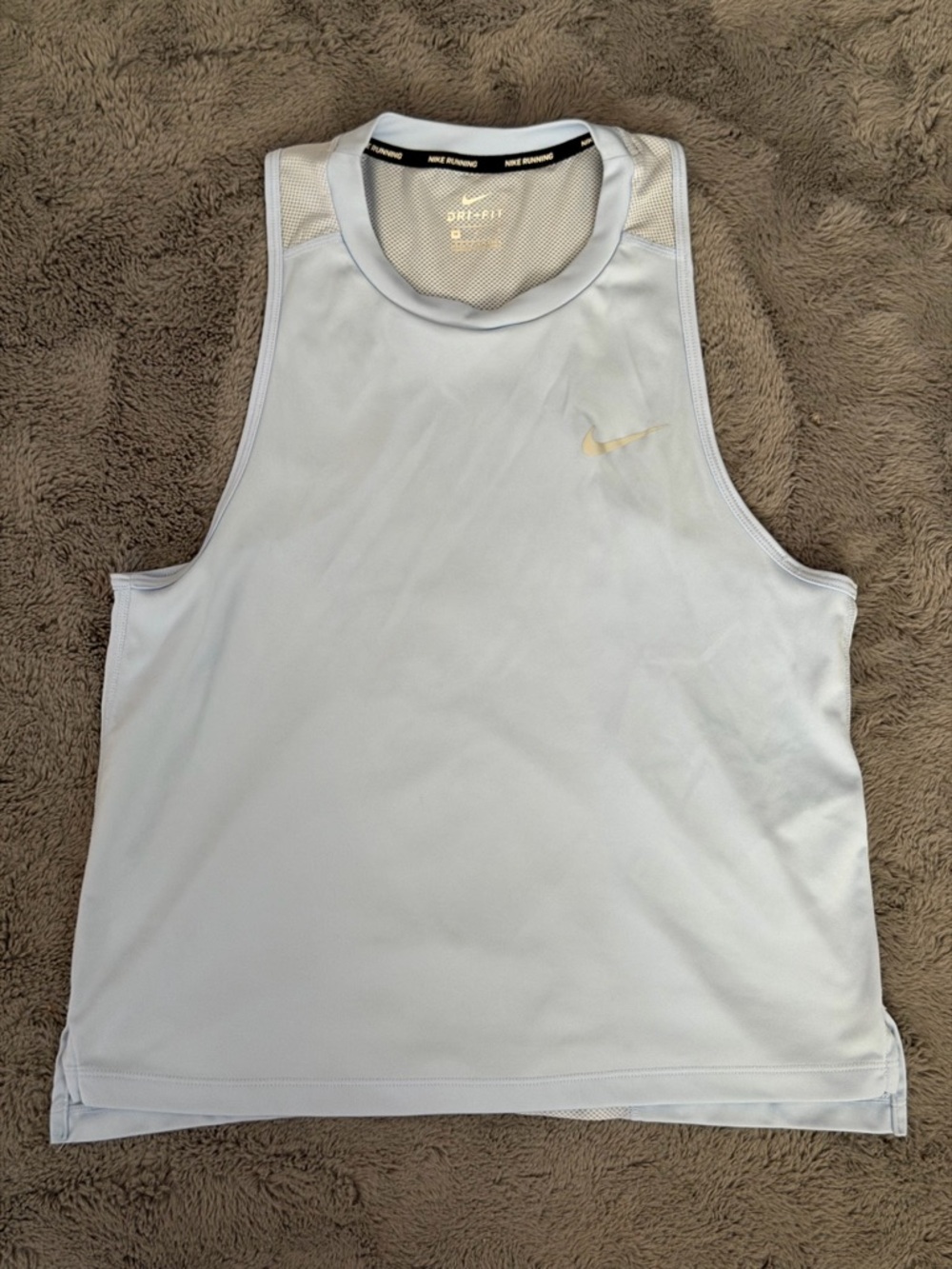 Nike Women’s Light Blue Sleeveless Dri-FIT Swim Rash Guard